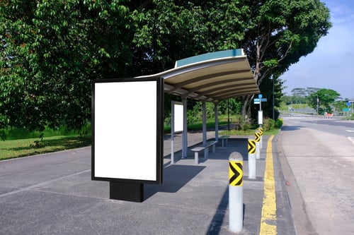 DOOH Bus Shelter Digital Advertising Screen